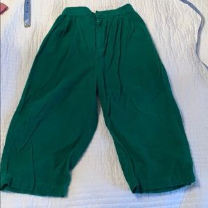 Green corduroy pants